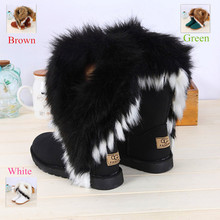 New Women Winter Snow Boots leather boots Ankle Boots Warm fur inside snow boots for women women’s winter shoes size 36-43