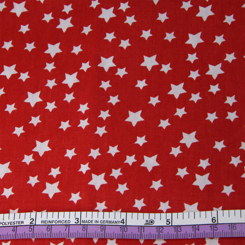 6043 50*147CM star red cotton fabric for Tissue Kids Bedding textile for Sewing Tilda Doll, star red cotton fabric