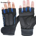LongKeeper Professional Gloves for Gym Work Out Fitness Fingerless Palm Wrist Protection Gloves for Men Women