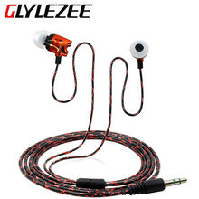 Glylezee G5 Luminous Rockets Head Music Headset In-Ear Stereo Cellphone Earphone with Electroplating Head Retail Package