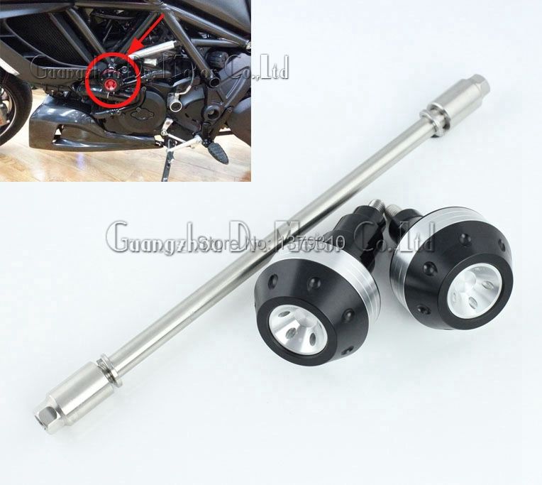 For DUCATI MONSTER 696 09-12 795 10-12 Motorcycle accessories motor bike body Frame Sliders Crash Protector pad silver
