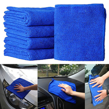 Unusual 10Pcs Blue Soft Absorbent Wash Cloth Car Auto Care Microfiber Cleaning Towels 91KY