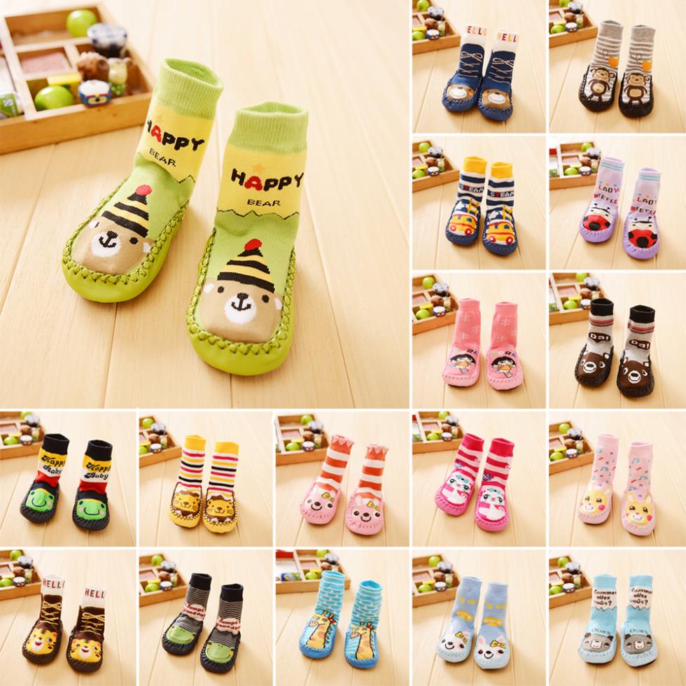18Styles Cute Baby Lovely Unisex Boys Girls Socks Anti Slip Newborn Animal Cartoon Shoes Slippers Boots