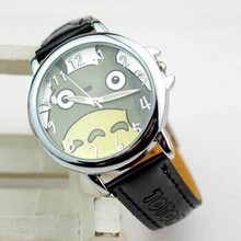 Totoro Cartoon mujeres reloj 2015 nuevo reloj de moda de cuero genuino reloj Casual reloj de cuarzo analógico Relogio Relojes horas Feminino
