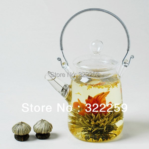  GREENFIELD PROMOTION 10pcs Different kinds Chinese Blooming Flower Tea 100 Handmade Artistic Blossom Flower Tea