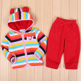 Free Shipping High Quality NEW 2013 Baby Clothing Set Kids Sports Suit Christmas Warm Girls Clothes New Year Suit Boy Outfits