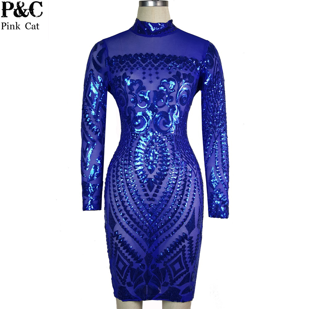royal blue plus size bodycon dress