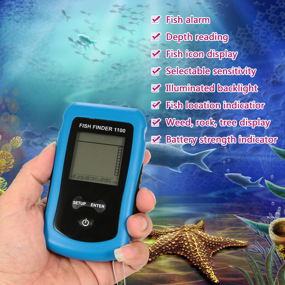 беспроводной эхолот fish finder 1100 беспроводной эхолот fish finder 1100
