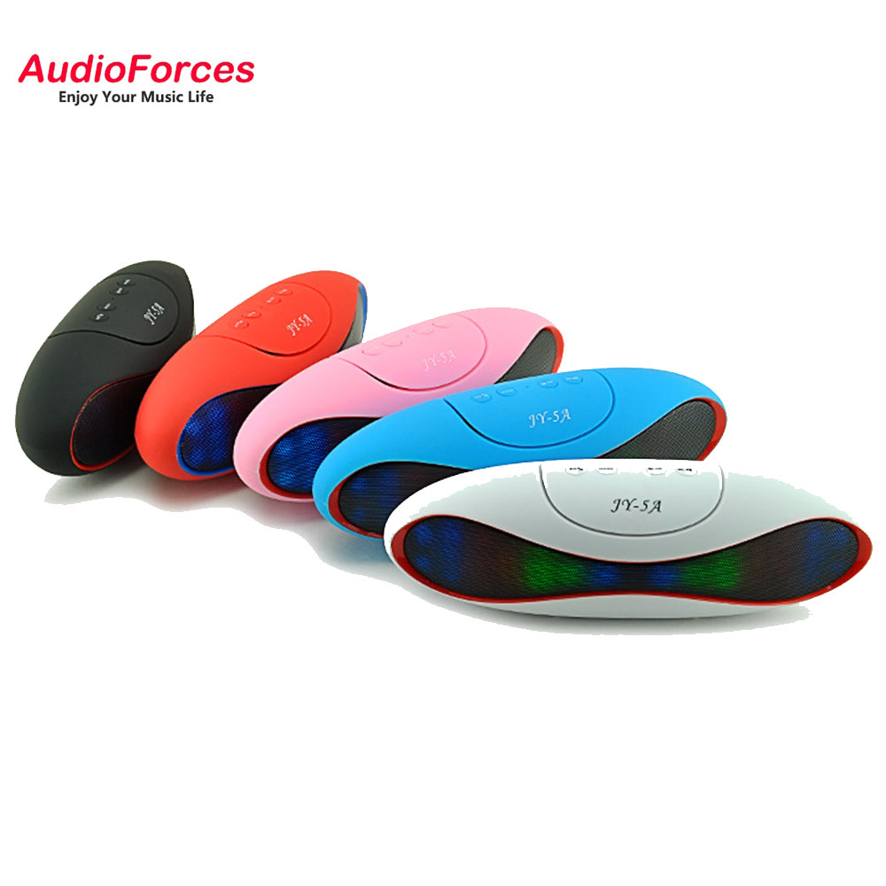 AudioForces JY5A Portable Wireless Bluetooth Speaker LED Lights FM Mic Support U-disk TF card Outdoor Speaker Support FM Radio