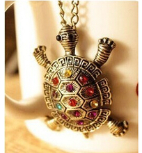 2015 New Fashion Dress Pendant Chain Necklace Colorful And Lovely LittleTortoise Necklaces Pendants Jewelry Wholesale N116