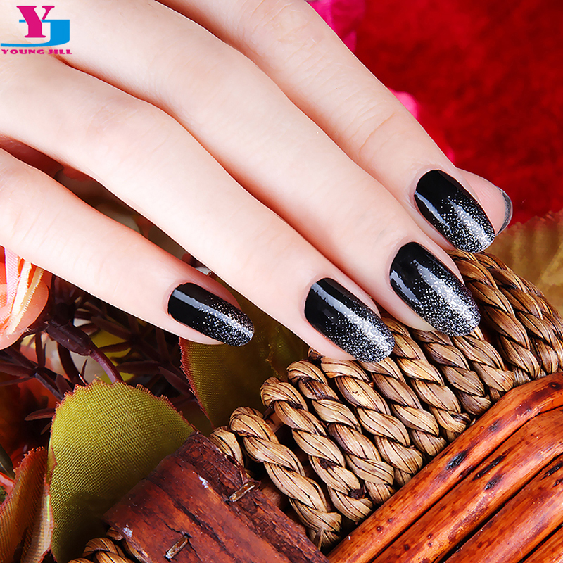 2016 UV Gel Nail Art autocollant 3D décorations autocollants noir de haute qualité Star bricolage Wraps