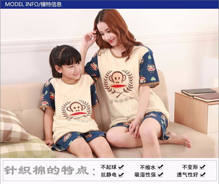 8 Summer Style Matching Family Outfits Cartoon TShirt+Shorts Mother Daughter Matching Clothes Family Clothing Sets Mum Dad Child