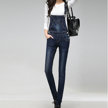 Rompers Women Jumpsuit 2016 New Fashion Removable Overalls Jeans Female Playsuit Pencil Trousers Plus Size 3xl Cotton Pants B307
