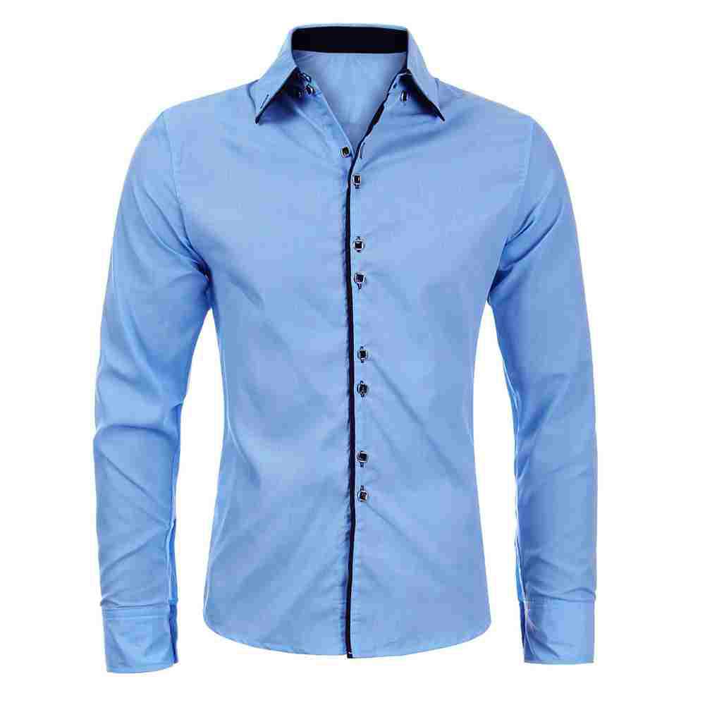 Hot Sale New Arrival 2015 Men Casual Tops Fashion Slim Fit Long Sleeve Dress Shirts Camisa Size L-XXL 5 Colors Good Quality