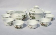 10pcs smart China Tea Set Pottery Teaset Autumn A3TM19 Free Shipping