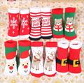 2016 Hot Sale 6pairs Candy Color Socks Christmas kid children Socks Cartoon Cute Boy and Girl