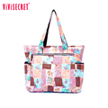 New Floral Print Women Handbag Nylon Fashion Ladies Shoulder Beach Bags Casual Tote Big Shopping Mummy