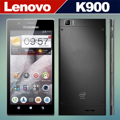 Original Lenovo K900 Mobile Phones Intel Powered 2 0GHz 5 5 Inch IPS Screen RAM 2GB