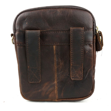 FS Genuine Leather Men Casual Shoulder Bags First Layer Cowhide Messenger Bags Vintage Small Cross Body