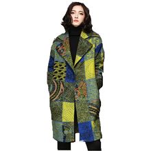 Fashion cloth Coat New 2016 Autumn Winter Loose Woolen cloth Coat Women font b Tartan b