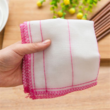 10pcs/lot Fiber Scouring Pad Dish Washing Cloth For Window/Pot/Dishes/Water-tap Cleaning Cloths Bathroom/Kitchen Accessories