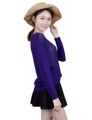 2016 Spring New Style Women Hollow Out Knitted Loose Pullover Sweater Long Sleeve Solid Color Fashion