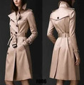 2015 spring khaki red England Double breasted trench coat for women windbreaker female trenchcoat casacos female
