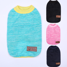 Pure Color Excellent Quality Shirt Lapel Costume Dog Clothes British Style T-shirt Autumn Spring Clothing For Pet Dogs Cat DC136