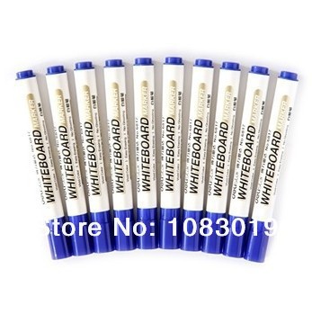 New 6817 Bright easy to wipe without leaving traces whiteboard marker 1lot=10pcs blue erasable pen erasers for kids erase marker