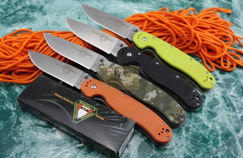 New Ontario RAT Model 1 Big Size Folding knife AUS 8 Blade 6 colors G10 handle