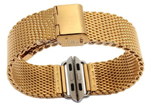 Replacement metal watch straps with adapter Gold Watchband bracelet shark mesh grain metal bands for Smart men watch accessories