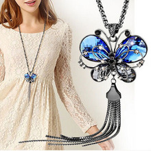 Famous Brand Jewelry Big Butterfly Chain Necklace Women 925 Sterling Silver Quality Super Deals Hot Selling MOM Valentine Day