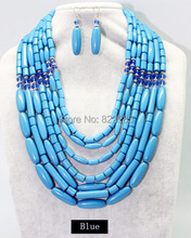 Acrylic Bead Necklace Wholesale New Fashion Classic Statements Chokers Jewelry For Women With Earring 6990