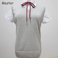 Japanese School Uniform Sweater Vest Kawaii Sleeveless V Neck Knitting Pullovers Anime Cosplay JK Clothing Girl