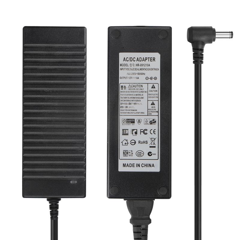 AC 100-240V Converter Adapter DC12V 10A Power Adapter Supply For 5050 LED Strip Light Driver LCD Monitor CCTV