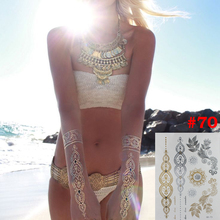 wholesale hot temporary tattoo gold silver tattoo Flash tattoos women arm indian body art sticker sex products bod tatto tatoo