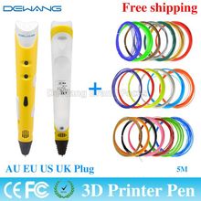 2016 DEWANG First Generation 3D magic pen With 20 Color 5M ABS Filament best 3d printer
