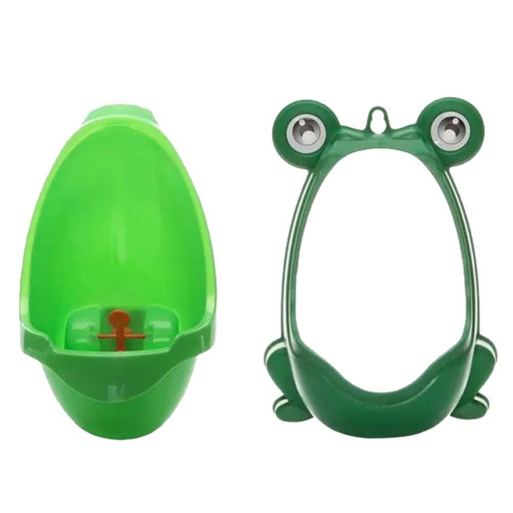Cute Cartoon Blue Green Coffee Potties Frog Baby Potty Children Kids Training Urinal Plastic for Boy Wall Mounted # P