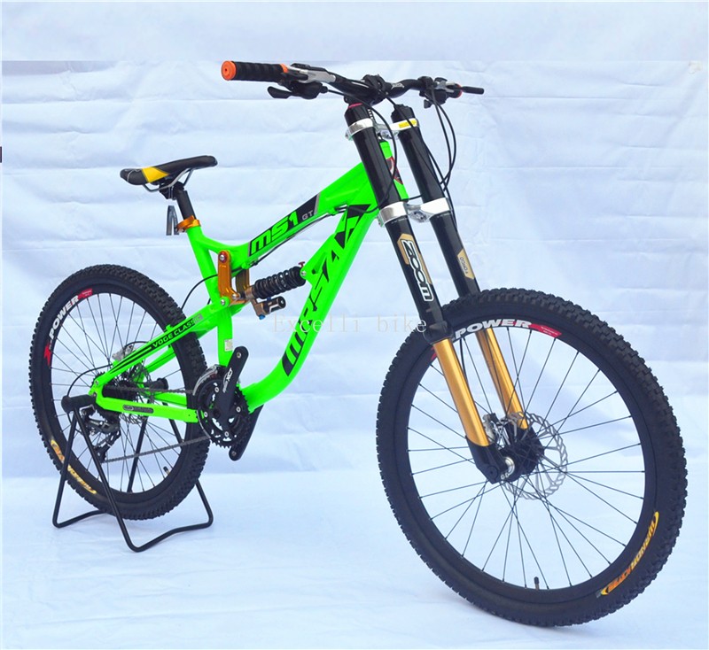 Bicicleta SHIMANO M455 Oil suspension Aluminium Alloy Soft-tail Frame Full Suspension Downhill Mountain Bikes 2607