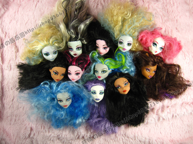 Free Shipping Original Demon Monster Dolls Heads Doll Accessories Ugly Monster Dolls Heads 1/6 Dolls DIY Heads Girls Best Toys