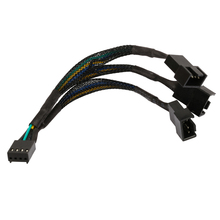 6″ Sleeved 6 inch 1 to Three(3) x 4-pin TX4 PWM Multi-Fan Power Splitter Cable(Net Jacket)-1pcs – Free Shipping