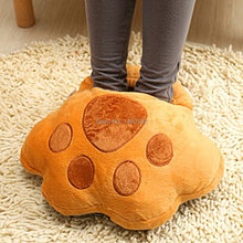 SuperBZ Unisex Multi-use Washable USB Heated Slipper, USB Foot Warmer,USB Foot Shoes,Carton Design, Yellow Paw