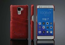 Brand Original Oil wax Genuine Leather Back Cover Case for Huawei Honor 7 Fashion Exquisite with
