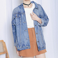 Chaquetas Mujer 2016 Korean New Autumn And Winter Loose All Match Long Sleeve Denim Jacket Large