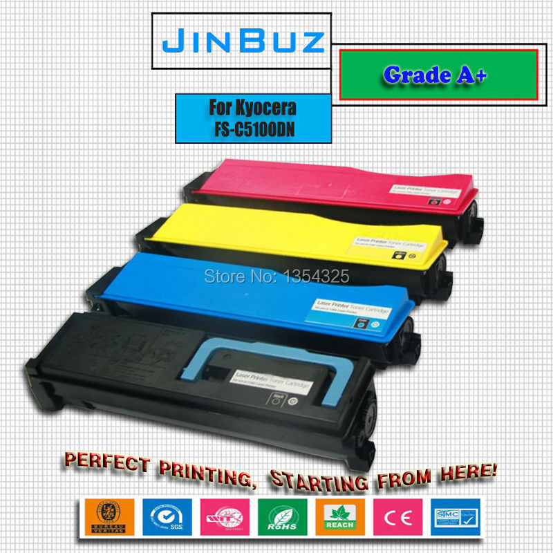 4PC Lot Compatible For Kyocera Printer FS C5100DN FS C5100DN Toner cartridge TK 542 BK C