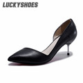 LuckyShoes 2017 Summer New Fashion Super Star Woman Sandals Genuine Leather Black Elegant Office Lady
