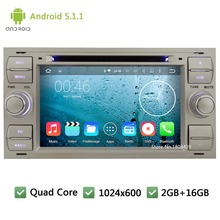 Quad Core Android 5.1.1 1024*600 Car DVD Player Radio Stereo Audio Screen For Ford Fiesta Galaxy Fusion Old Focus II Kuga Mondeo