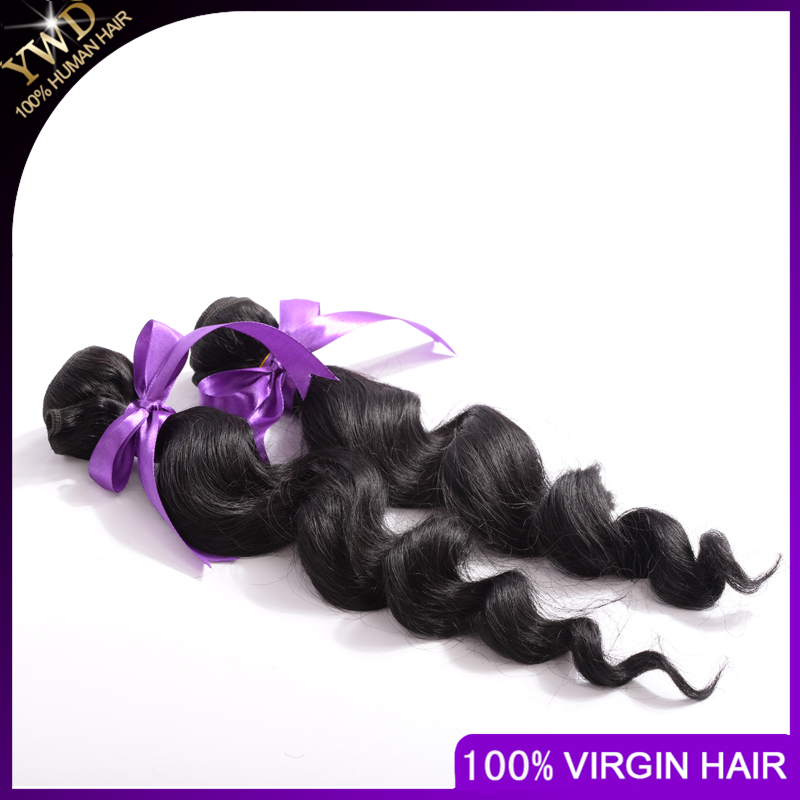 7A peruvian loose wave 4 bundles peruvian virgin hair wet and wavy human hair weave