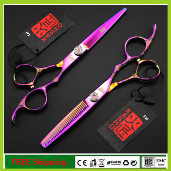 Japan Kasho 6 inch Profissional Hair Scissors Hairdressing Barber tijeras Hair Cutting Scissors Shears set Thinning high quality