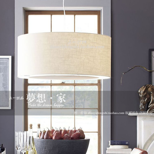 Koop moderne korte stof restaurant hanglamp amerikaanse stijl eettafel